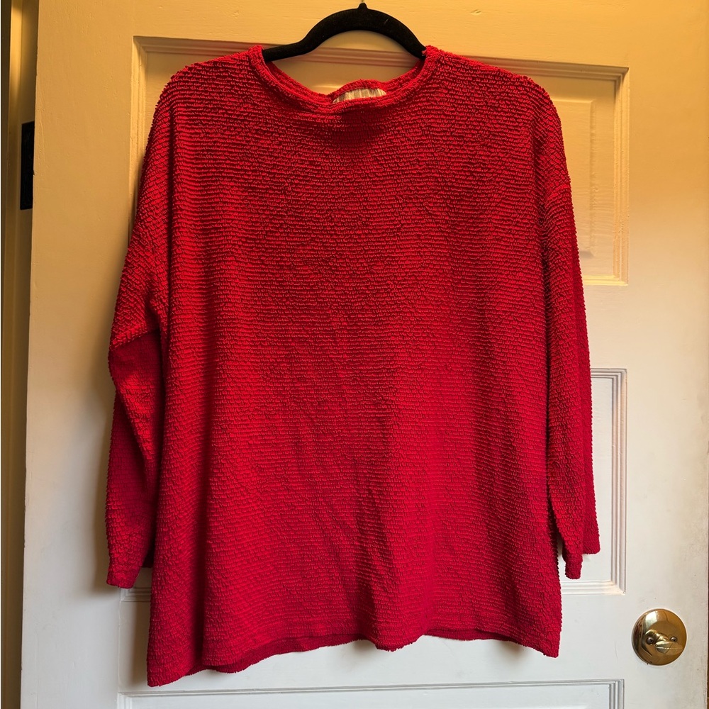 Vintage Cozy Red Knit Sweater
